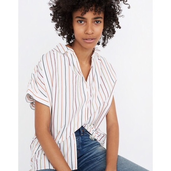 Madewell Central Shirt Sadie Stripe - Picture 3 of 4